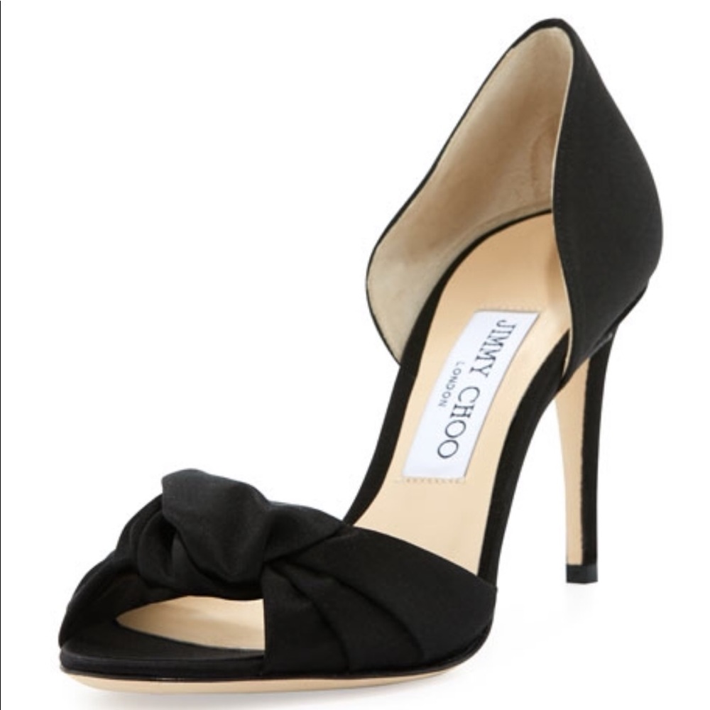 Jimmy Choo Kitty Knotted Satin 85mm sandal